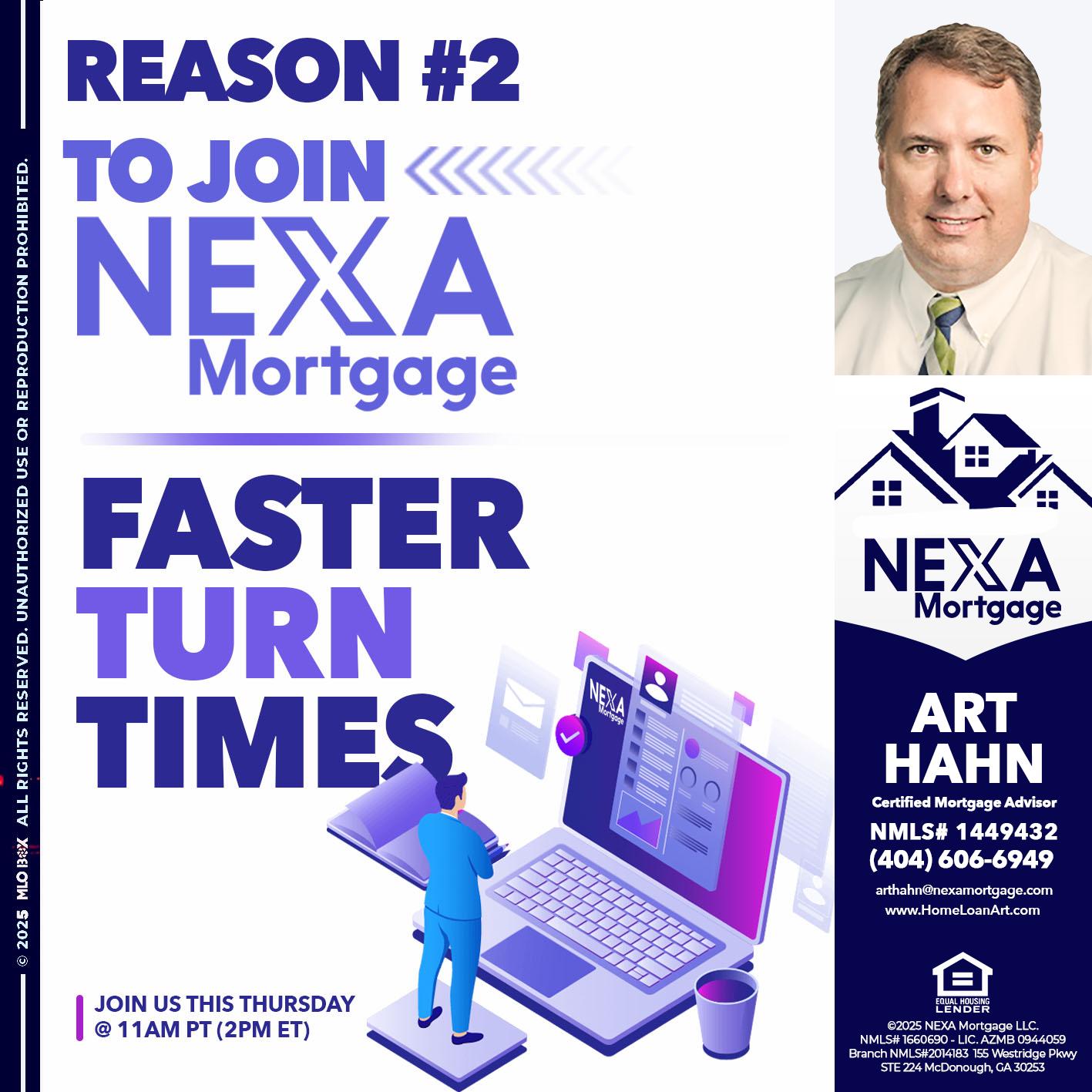 REASON 2 - Arthur Hahn -Mortgage Loan Originator