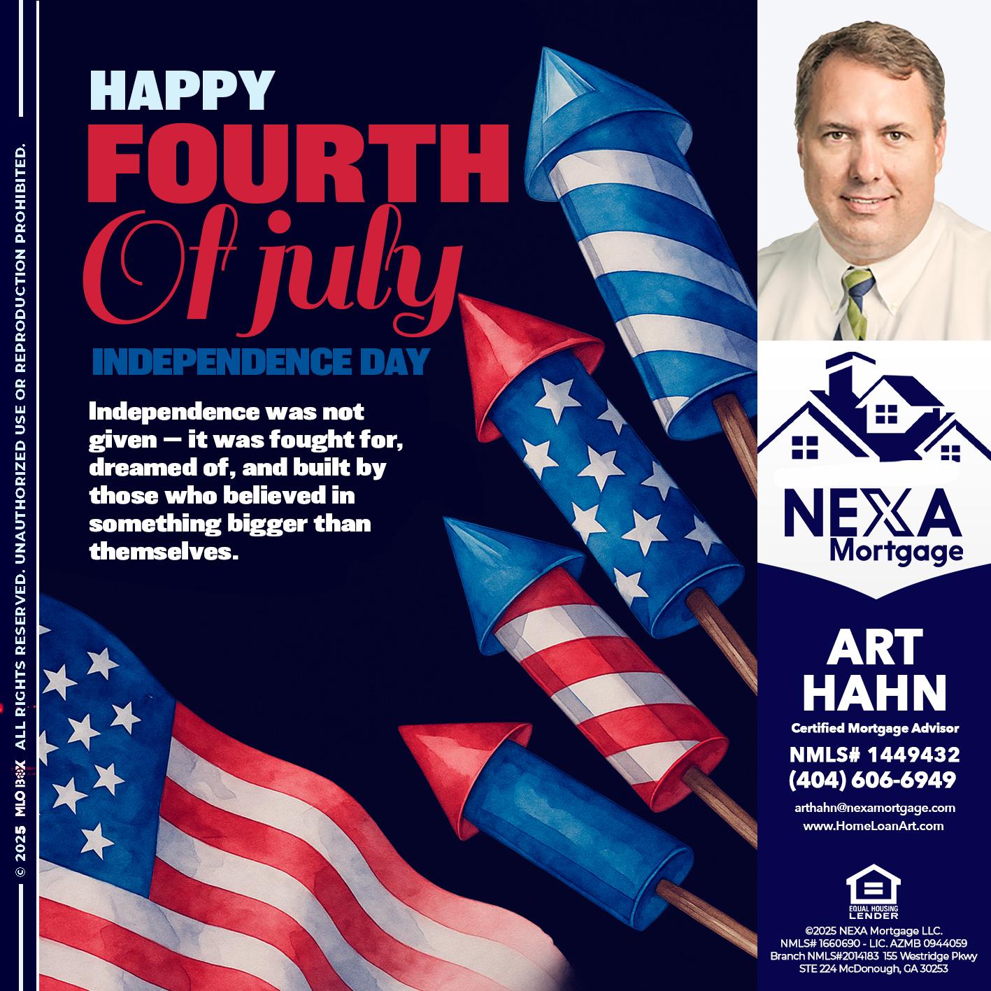 happy fourth - Arthur Hahn -Mortgage Loan Originator