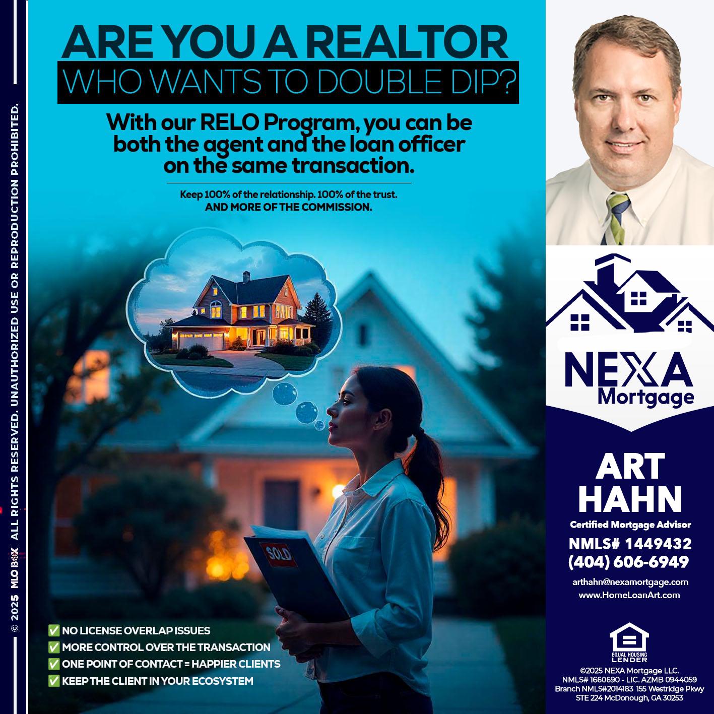 Are you a Realtor? - Arthur Hahn -Mortgage Loan Originator