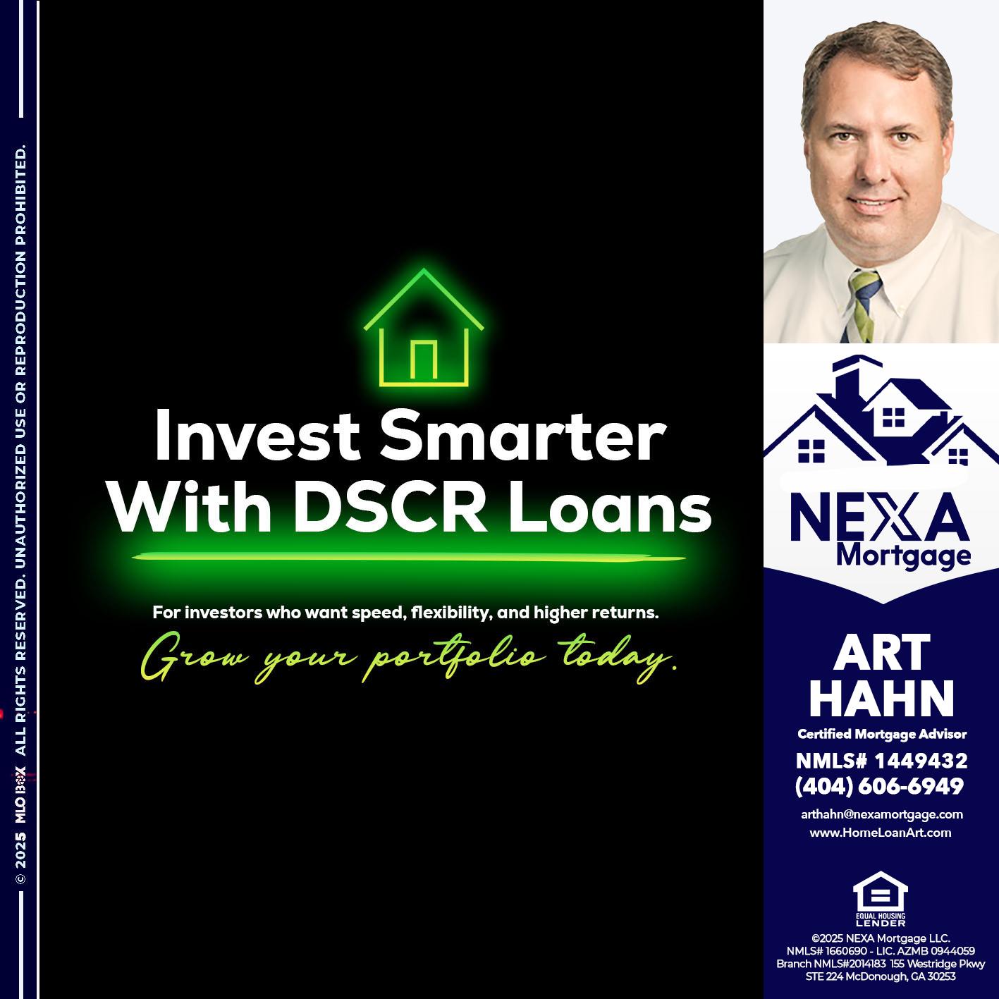 invest smarter - Arthur Hahn -Mortgage Loan Originator