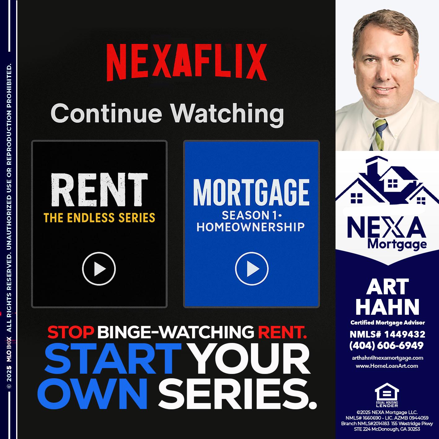NEXAFLIX - Arthur Hahn -Mortgage Loan Originator