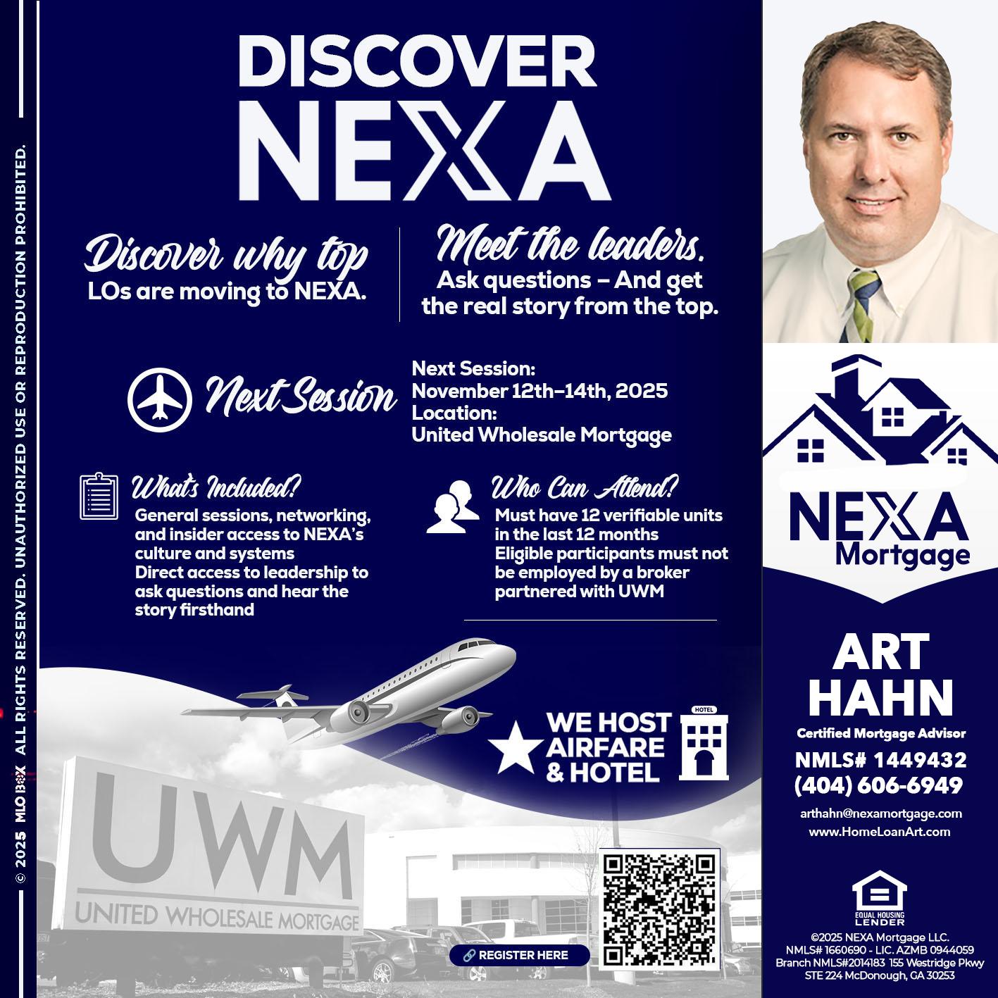 DISCOVER NEXA - Arthur Hahn -Mortgage Loan Originator