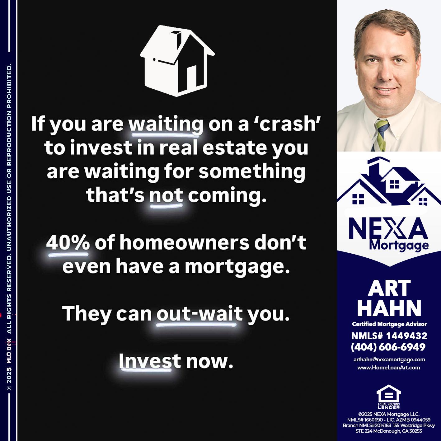 IF YOU ARE WAITING - Arthur Hahn -Mortgage Loan Originator
