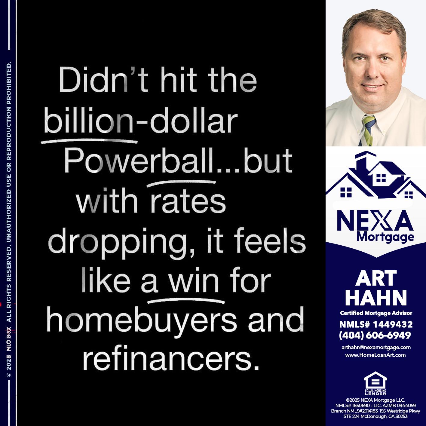 DIDNT HIT - Arthur Hahn -Mortgage Loan Originator