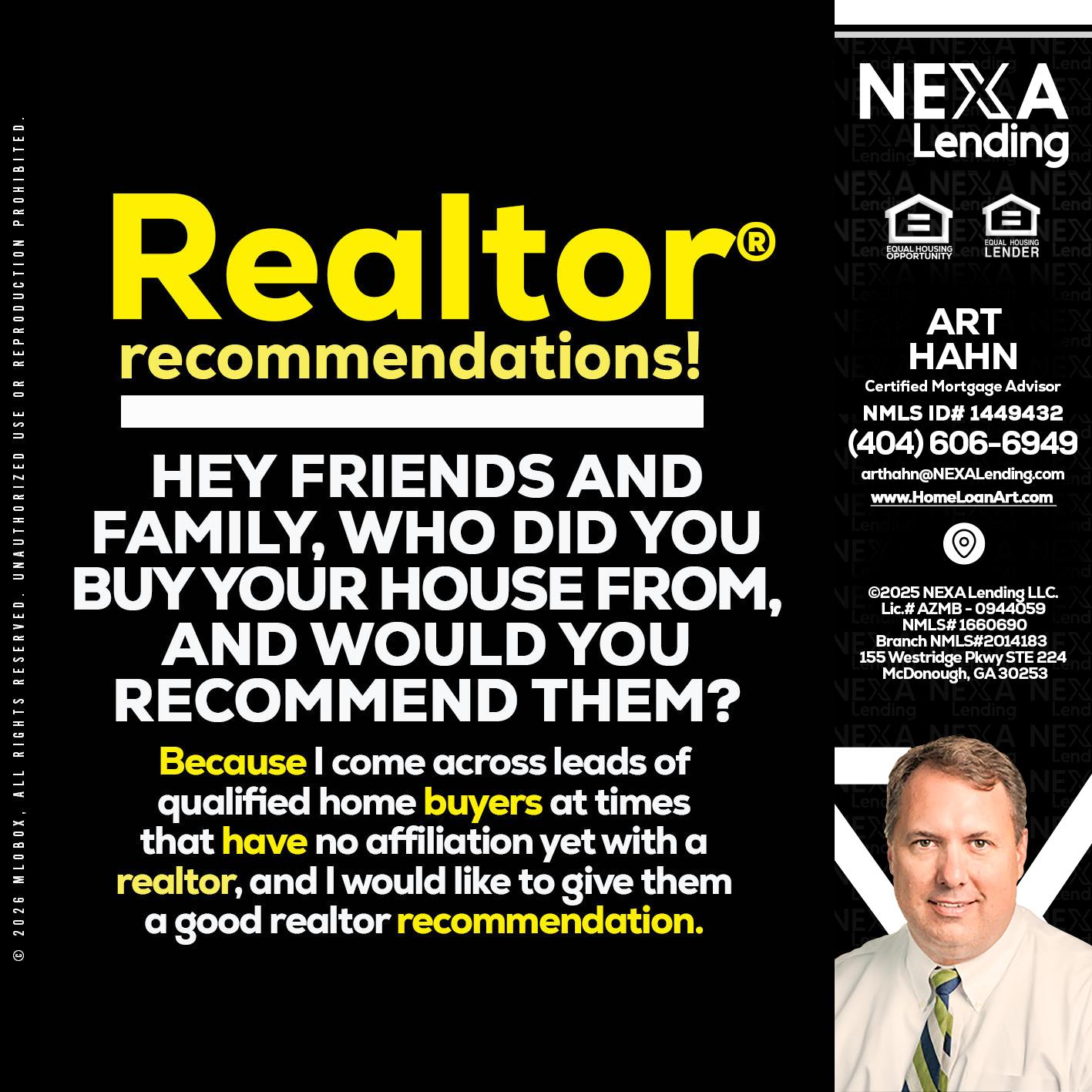 REALTOR - Arthur Hahn -Mortgage Loan Originator
