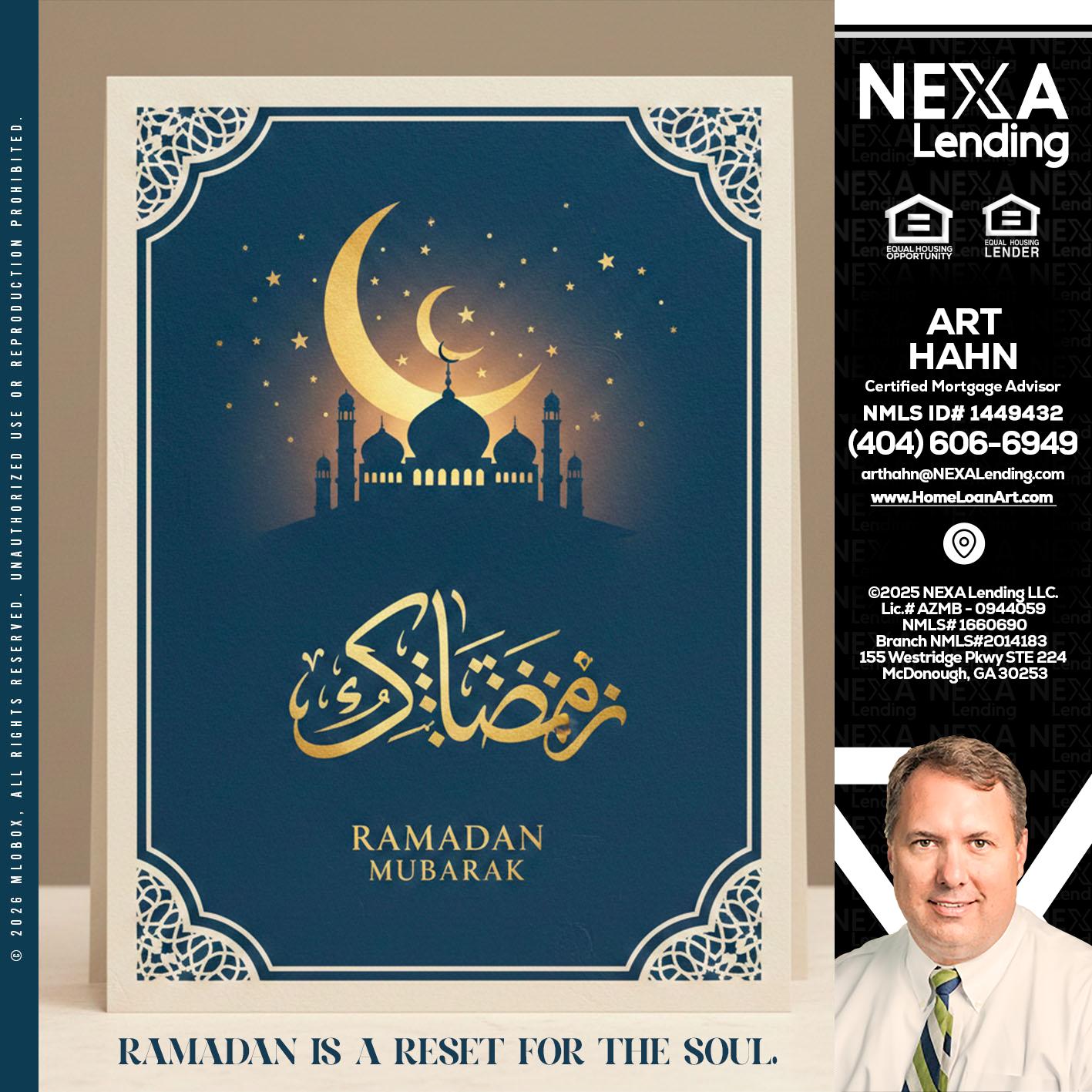 HAPPY RAMADAN - Arthur Hahn -Mortgage Loan Originator