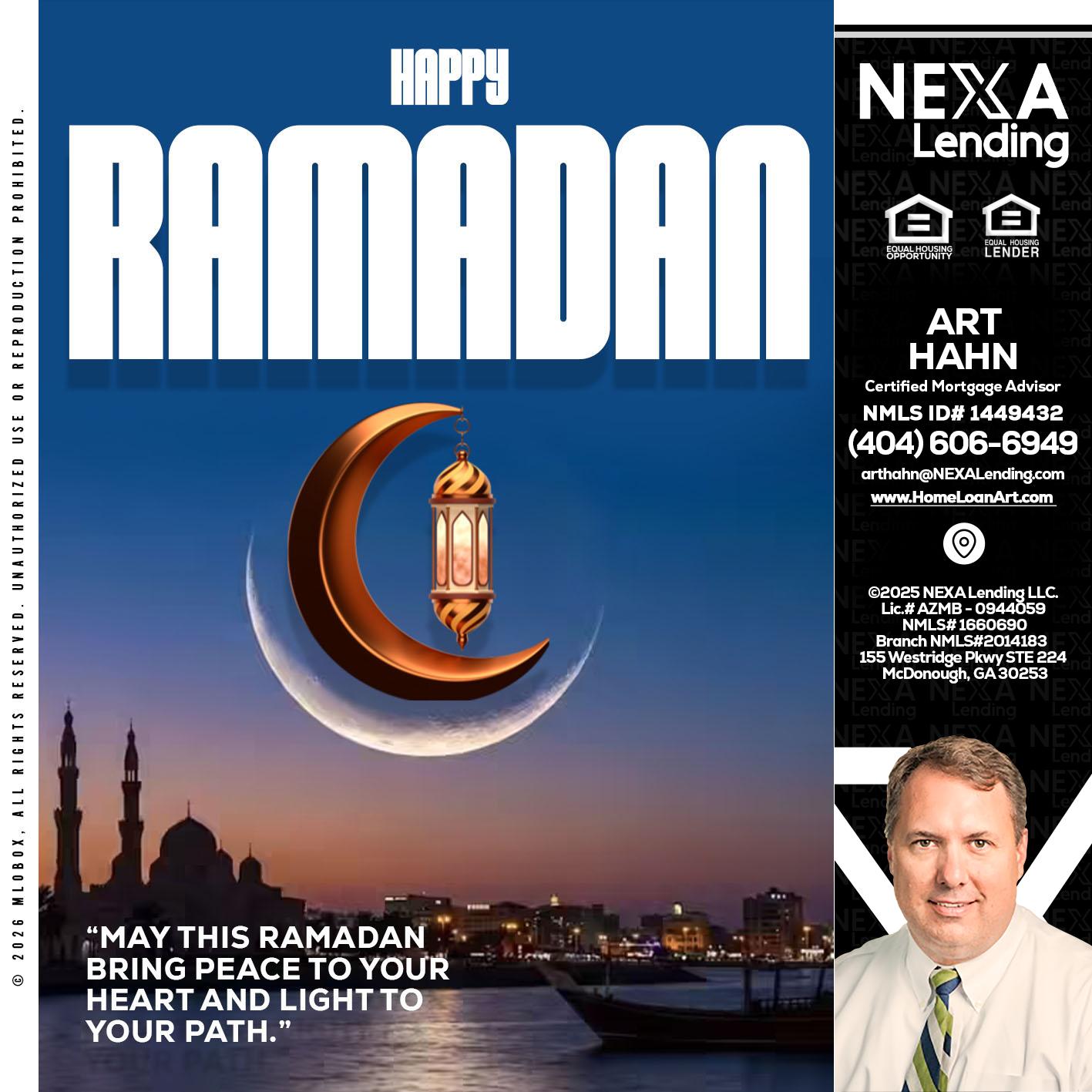RAMADAN - Arthur Hahn -Mortgage Loan Originator