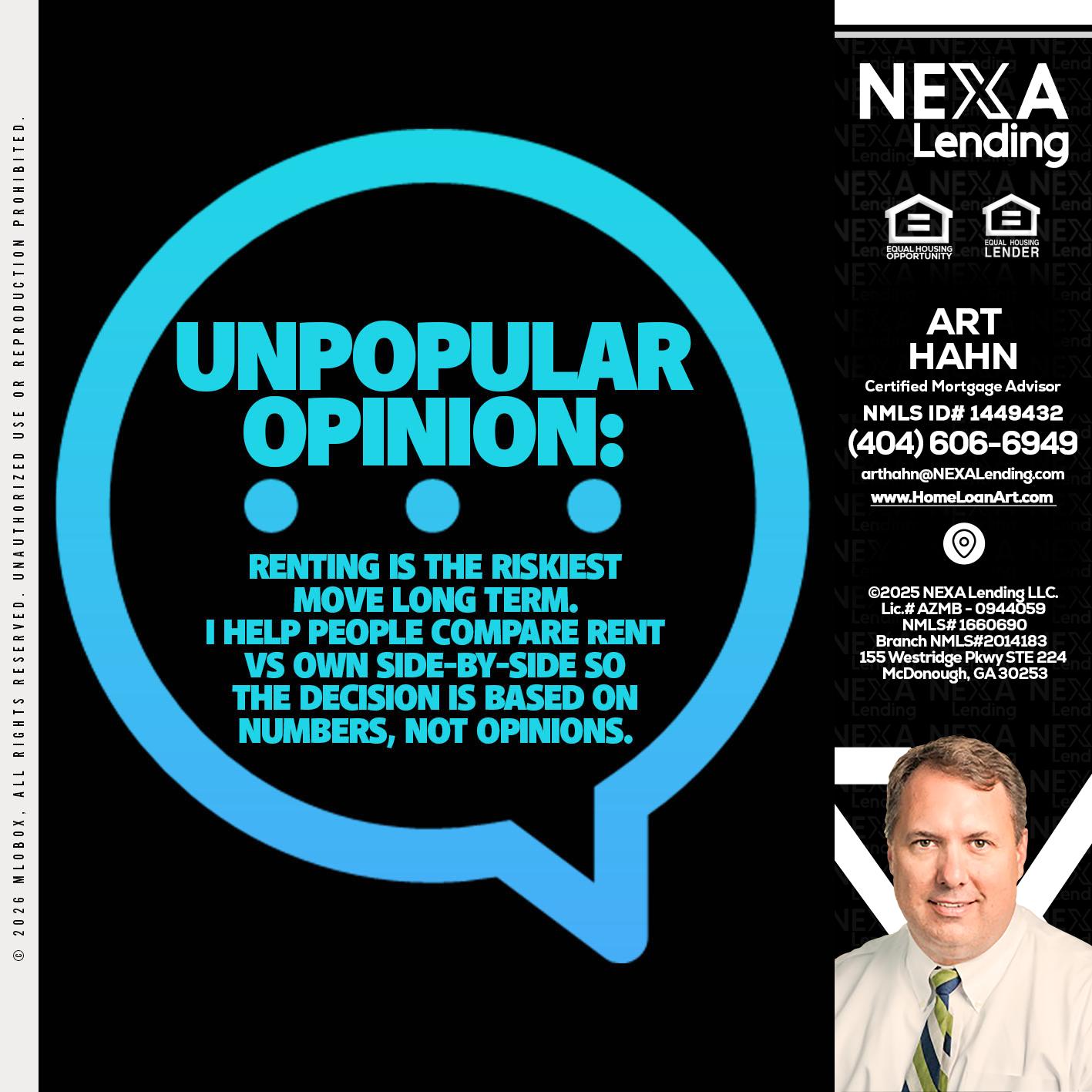 unpopular opinion - Arthur Hahn -Mortgage Loan Originator