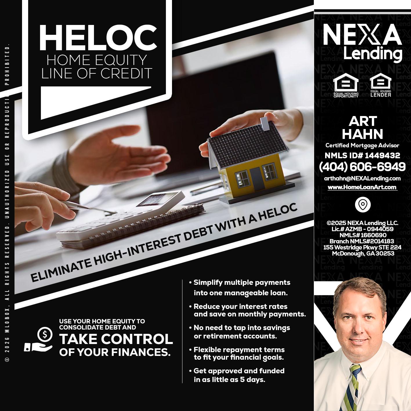 HELOC - Arthur Hahn -Mortgage Loan Originator