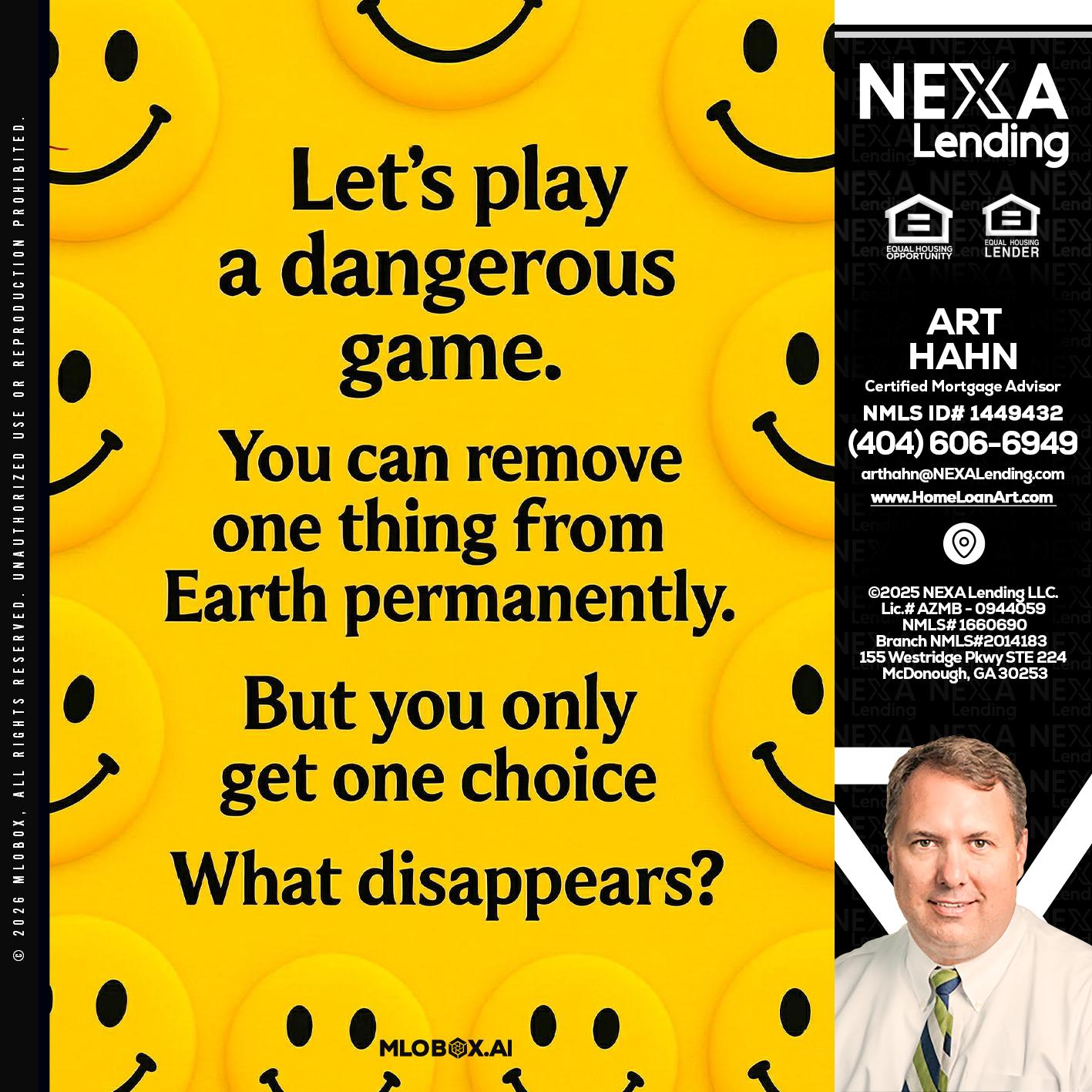 LETS PLAY - Arthur Hahn -Mortgage Loan Originator