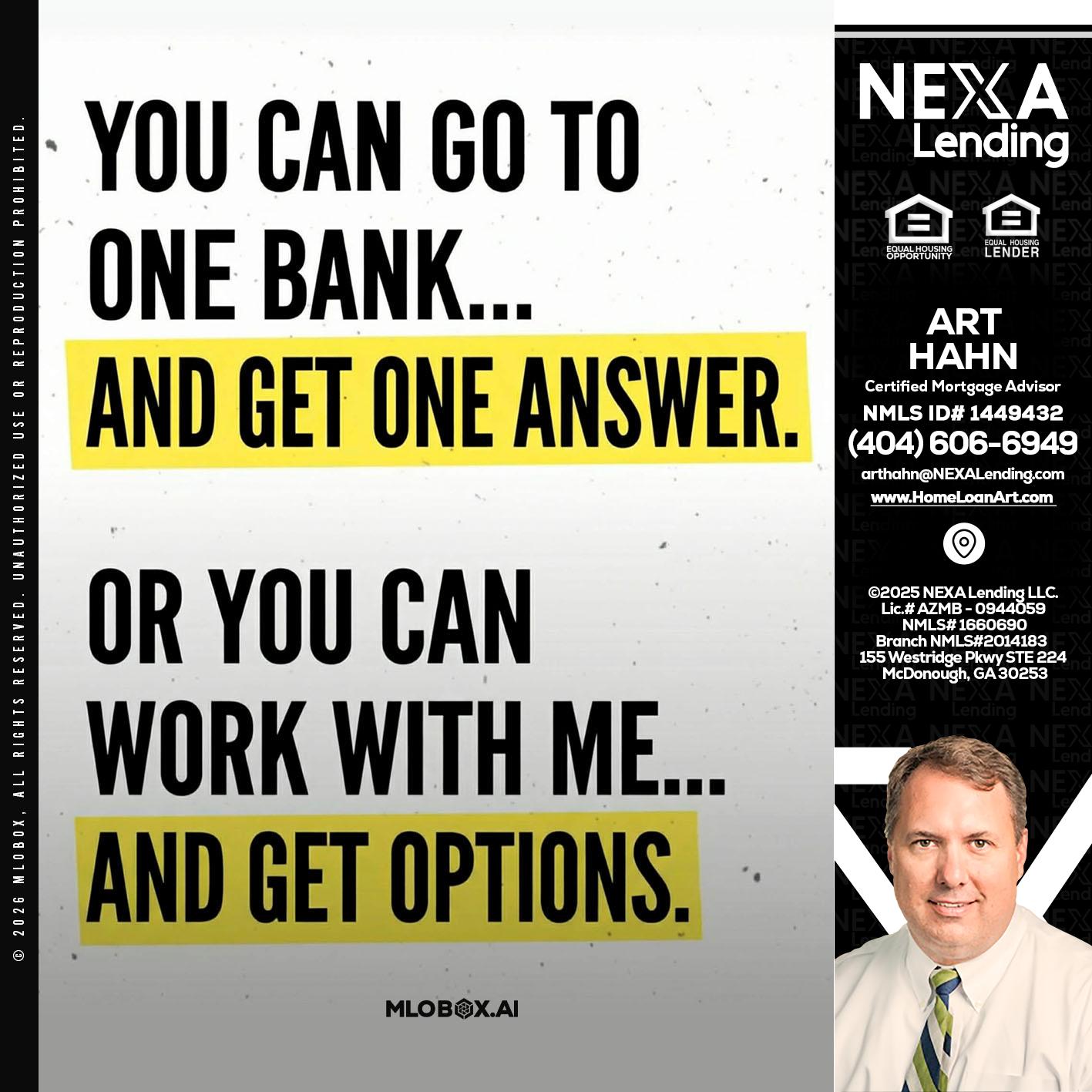 YOU CAN GO TO - Arthur Hahn -Mortgage Loan Originator