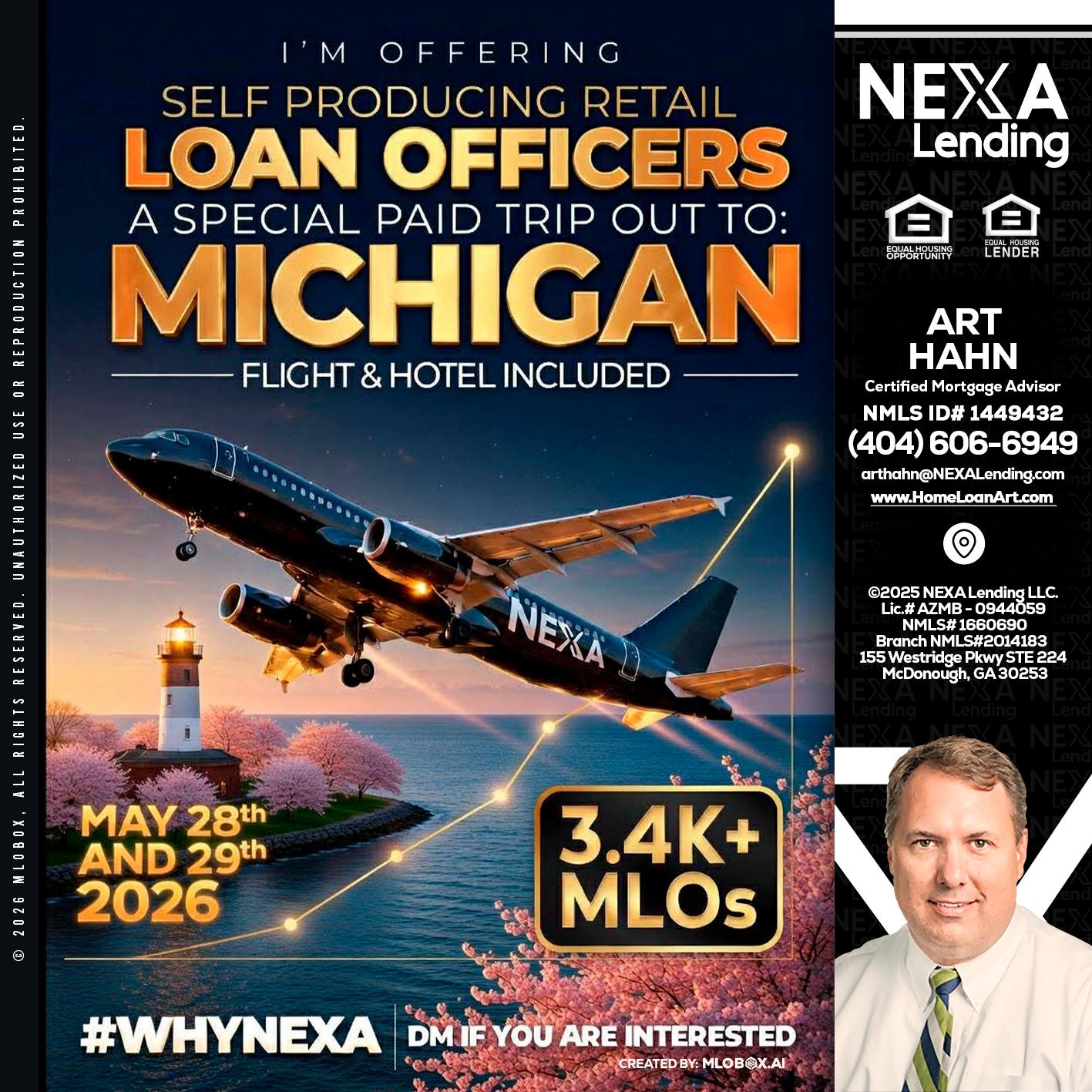 MICHIGAN TRIP - Arthur Hahn -Mortgage Loan Originator