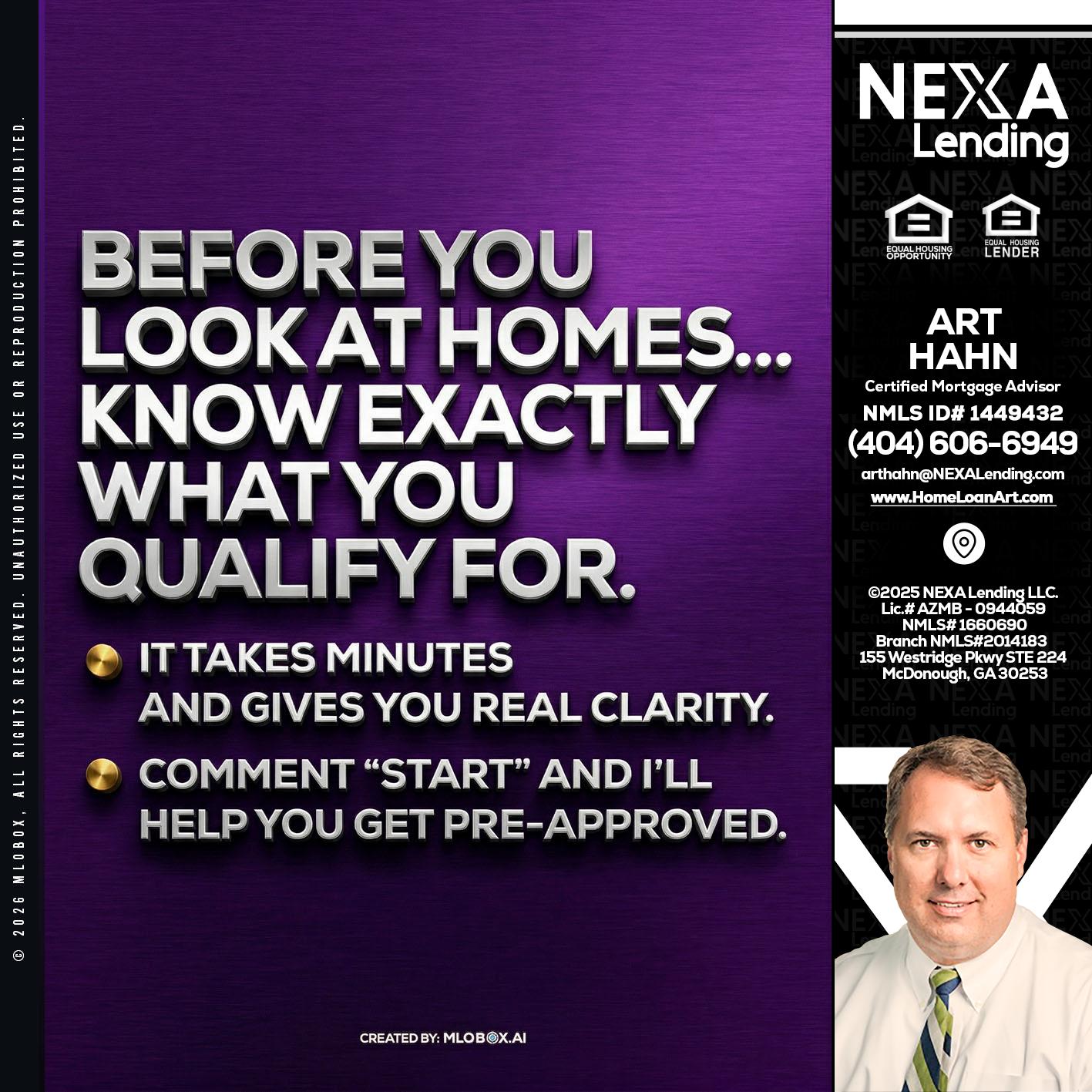 BEFORE YOU - Arthur Hahn -Mortgage Loan Originator