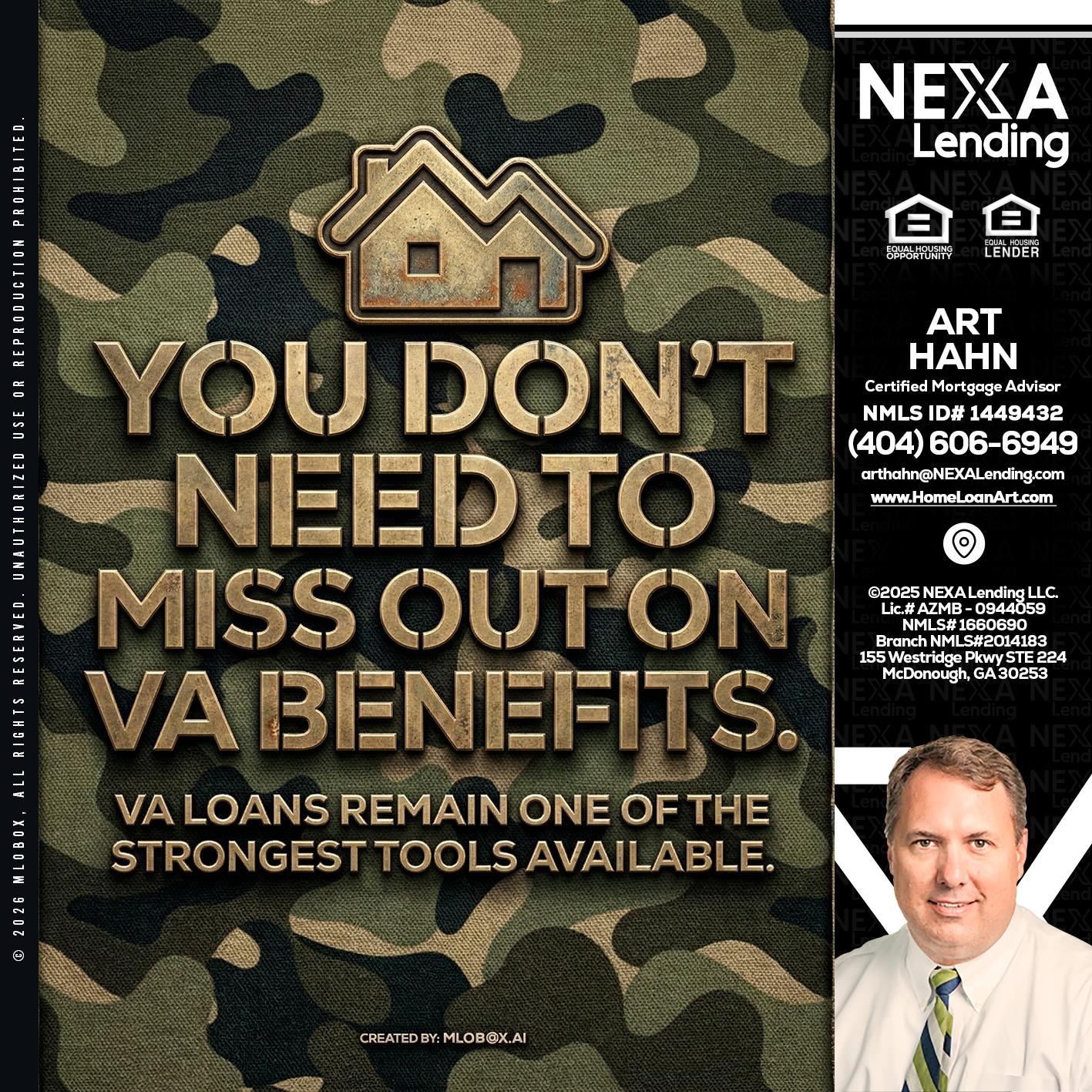 you don't need - Arthur Hahn -Mortgage Loan Originator