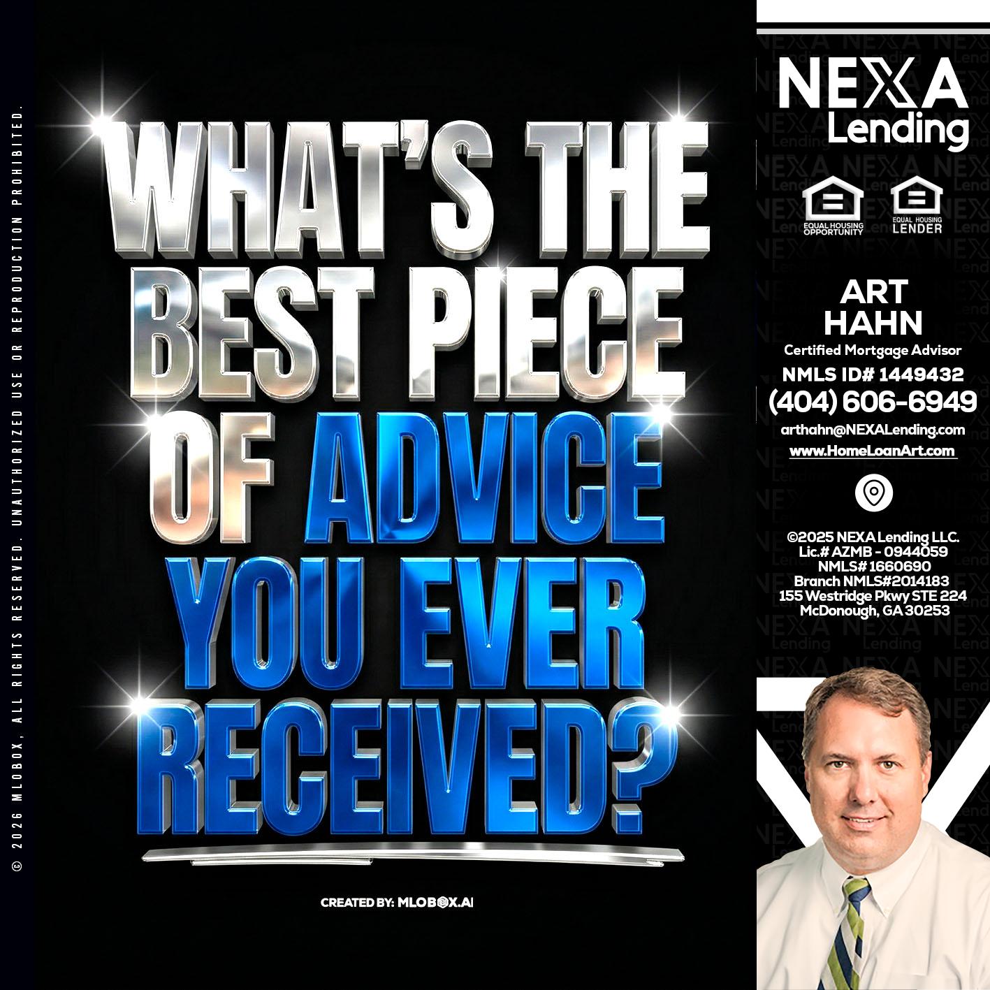 WHATS THE BEST - Arthur Hahn -Mortgage Loan Originator