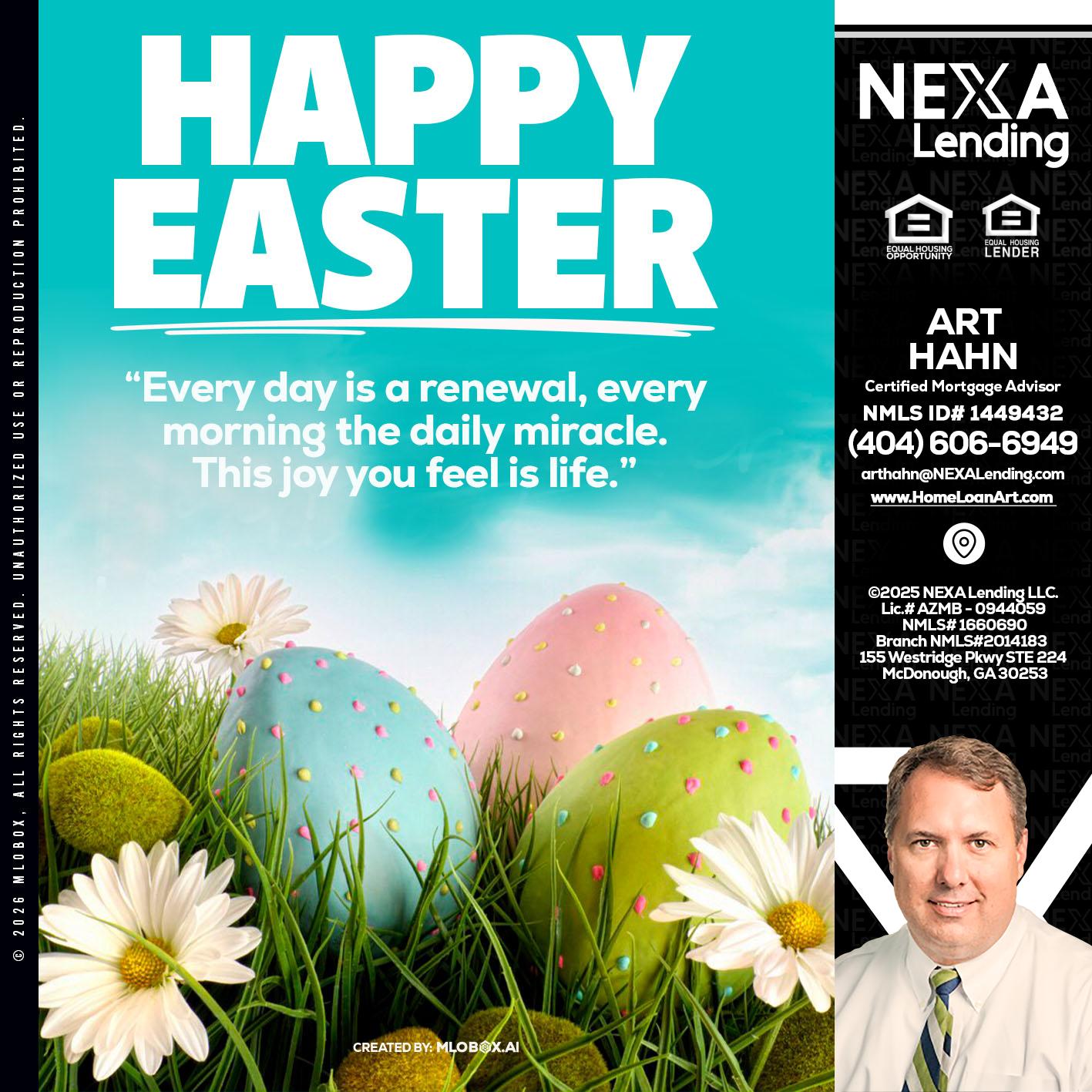 happy easter - Arthur Hahn -Mortgage Loan Originator