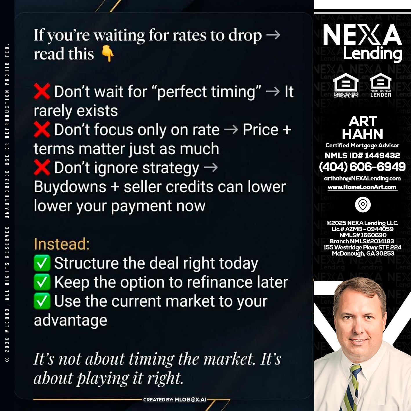 IF YOU ARE - Arthur Hahn -Mortgage Loan Originator