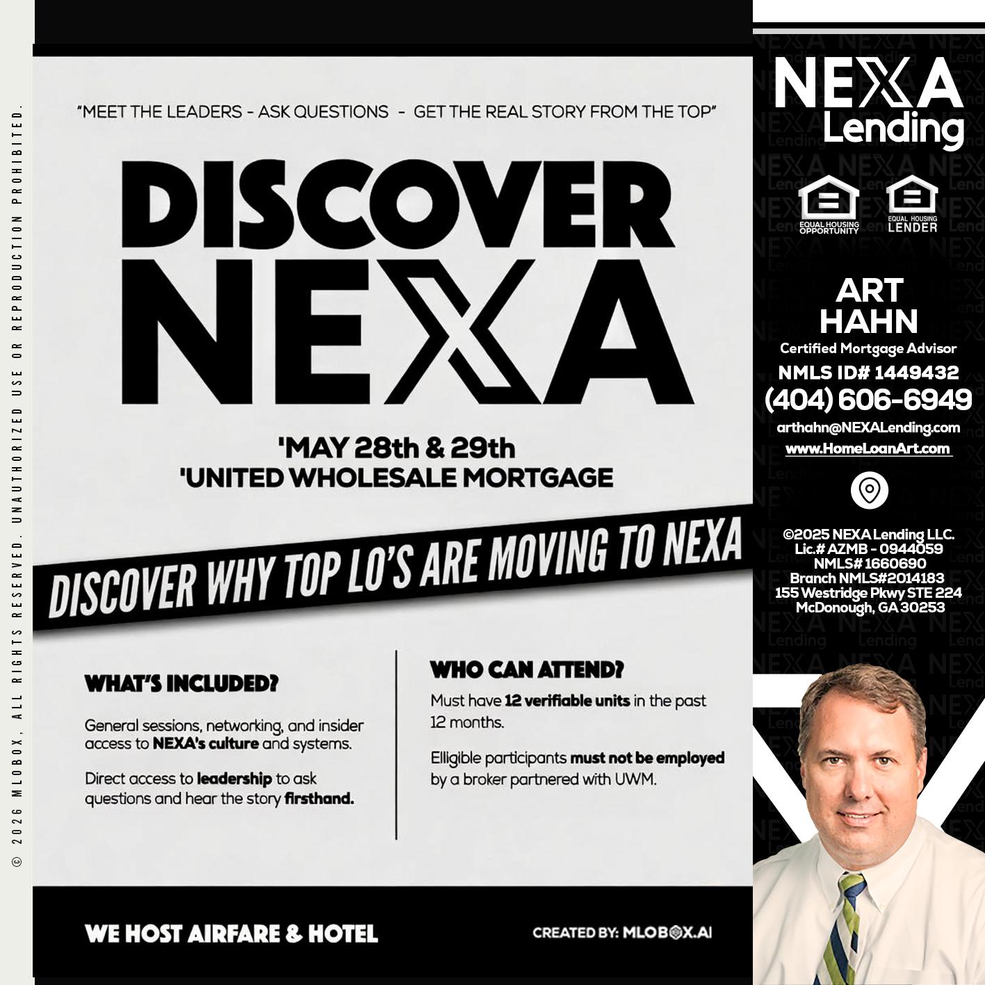 DISCOVER NEXA - Arthur Hahn -Mortgage Loan Originator