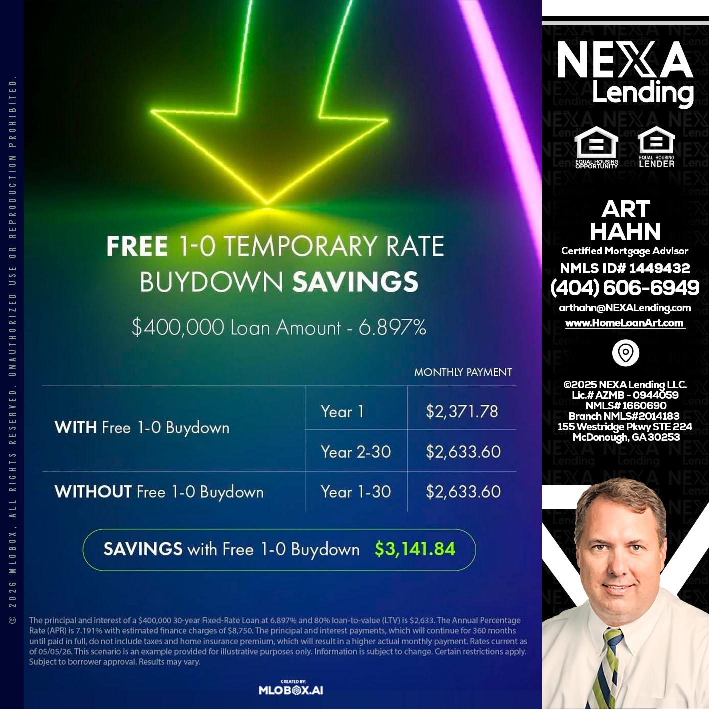 BUYDOWN - Arthur Hahn -Mortgage Loan Originator